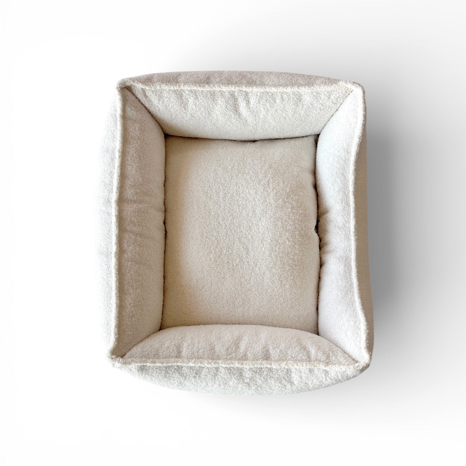 Legowisko Kanapa Boucle Biała Premium