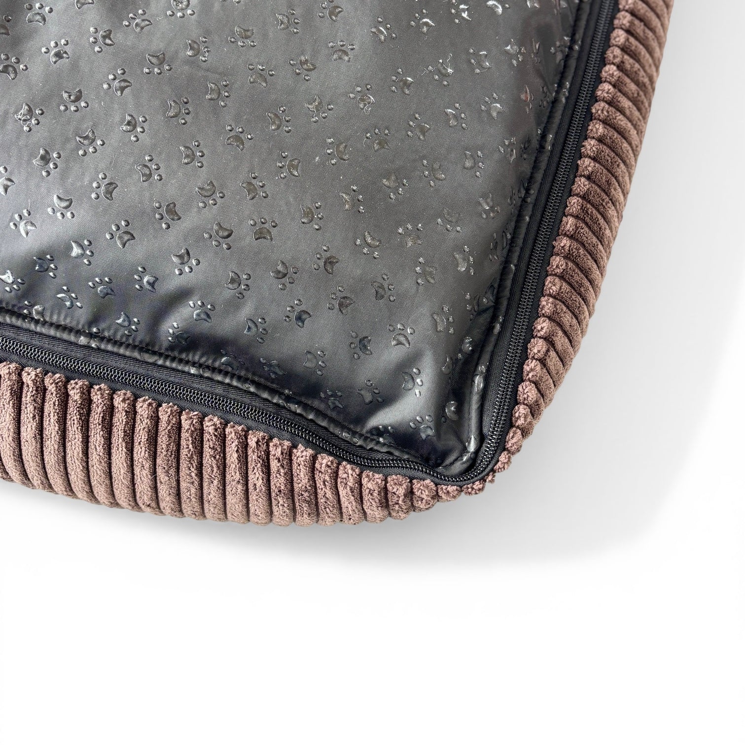 Legowisko dla Psa Kanapa Prążki brąz Gorzka Czekolada