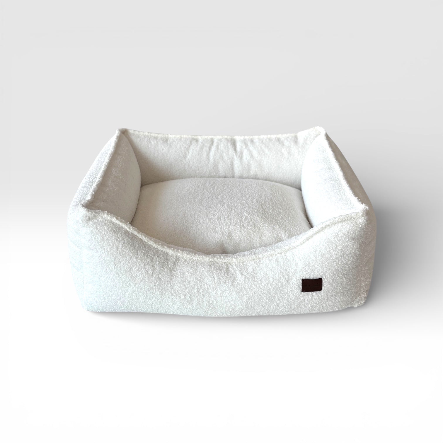 Legowisko Kanapa Boucle Biała Premium