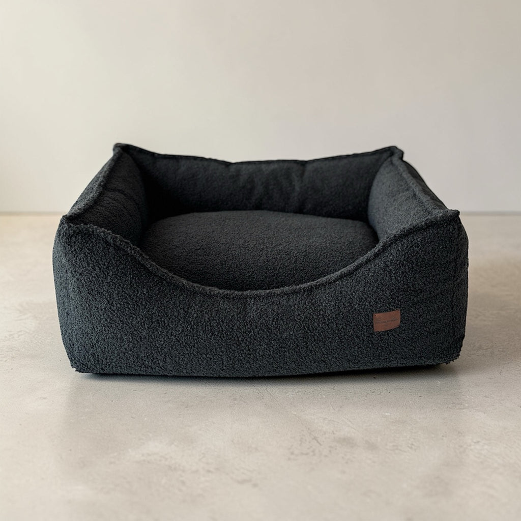Legowisko dla psa Kanapa Boucle Czarna Premium