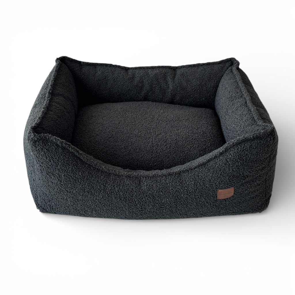 Legowisko dla psa Kanapa Boucle Czarna Premium