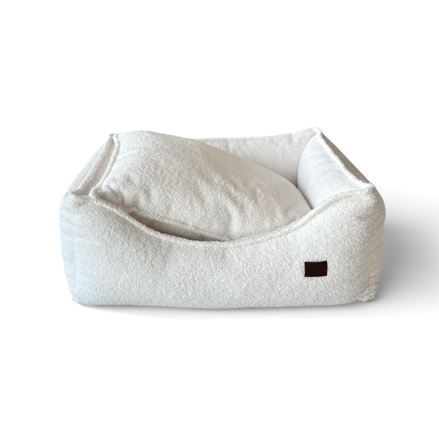 Legowisko Kanapa Boucle Biała Premium