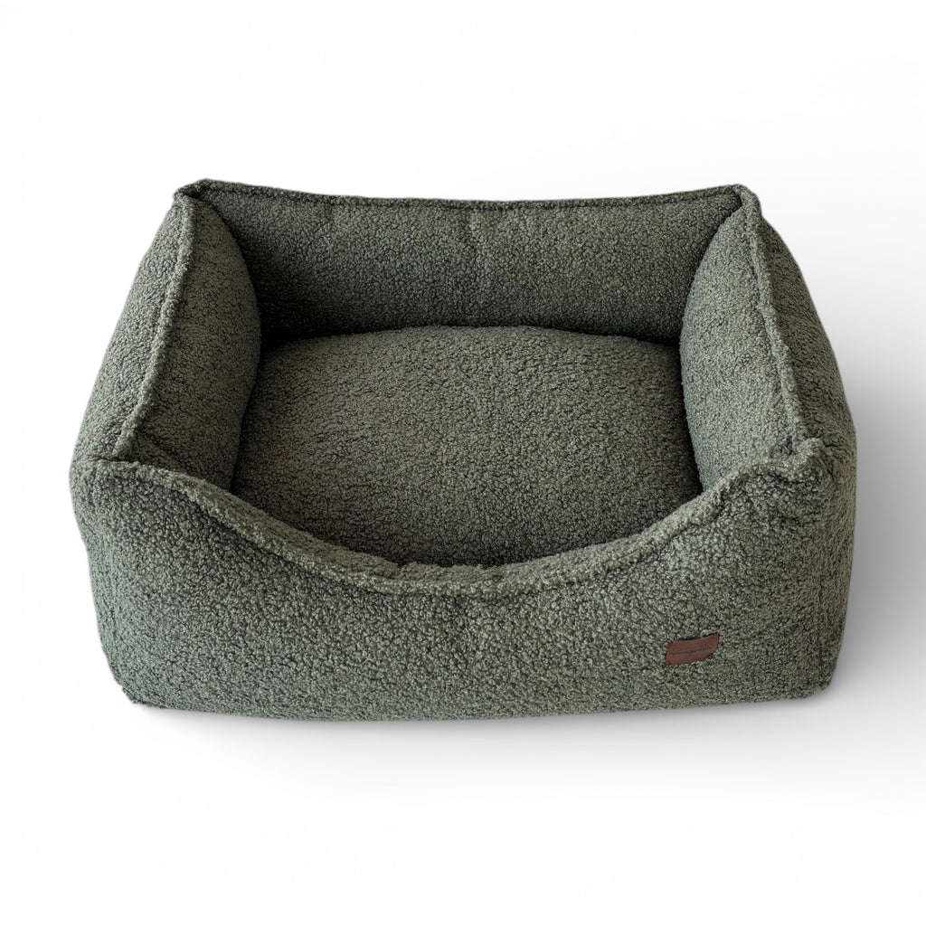 Legowisko dla psa Kanapa Boucle Zielona Premium