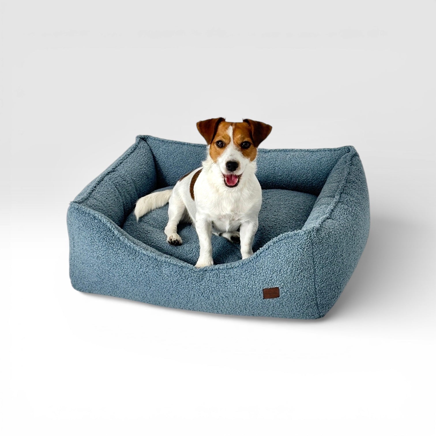 Legowisko Kanapa Boucle Niebieska Premium