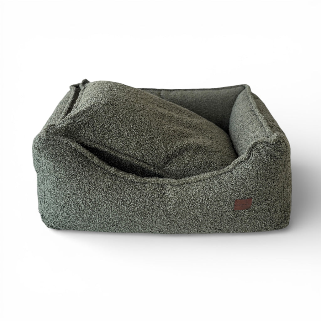 Legowisko dla psa Kanapa Boucle Zielona Premium